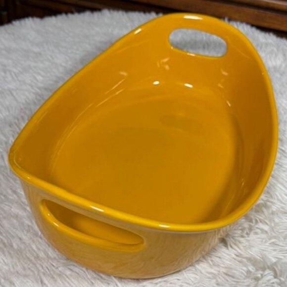NWOT Rachael Ray Yellow 2qt Oval Handled Baking Dish - Picture 6 of 11